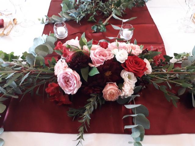 Décoration florales de table pour mariage