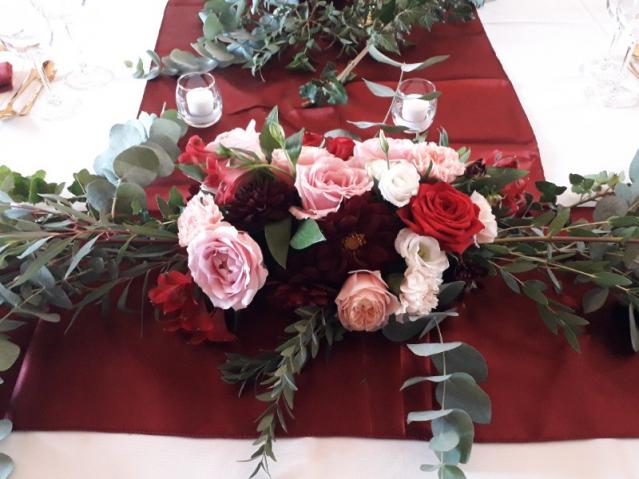 Décoration florales de table pour mariage