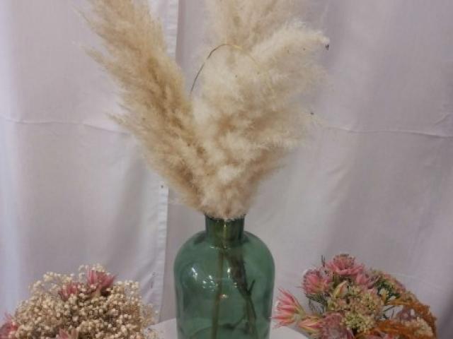 VASE type Bonbonne en verre teinté vert et recyclé
